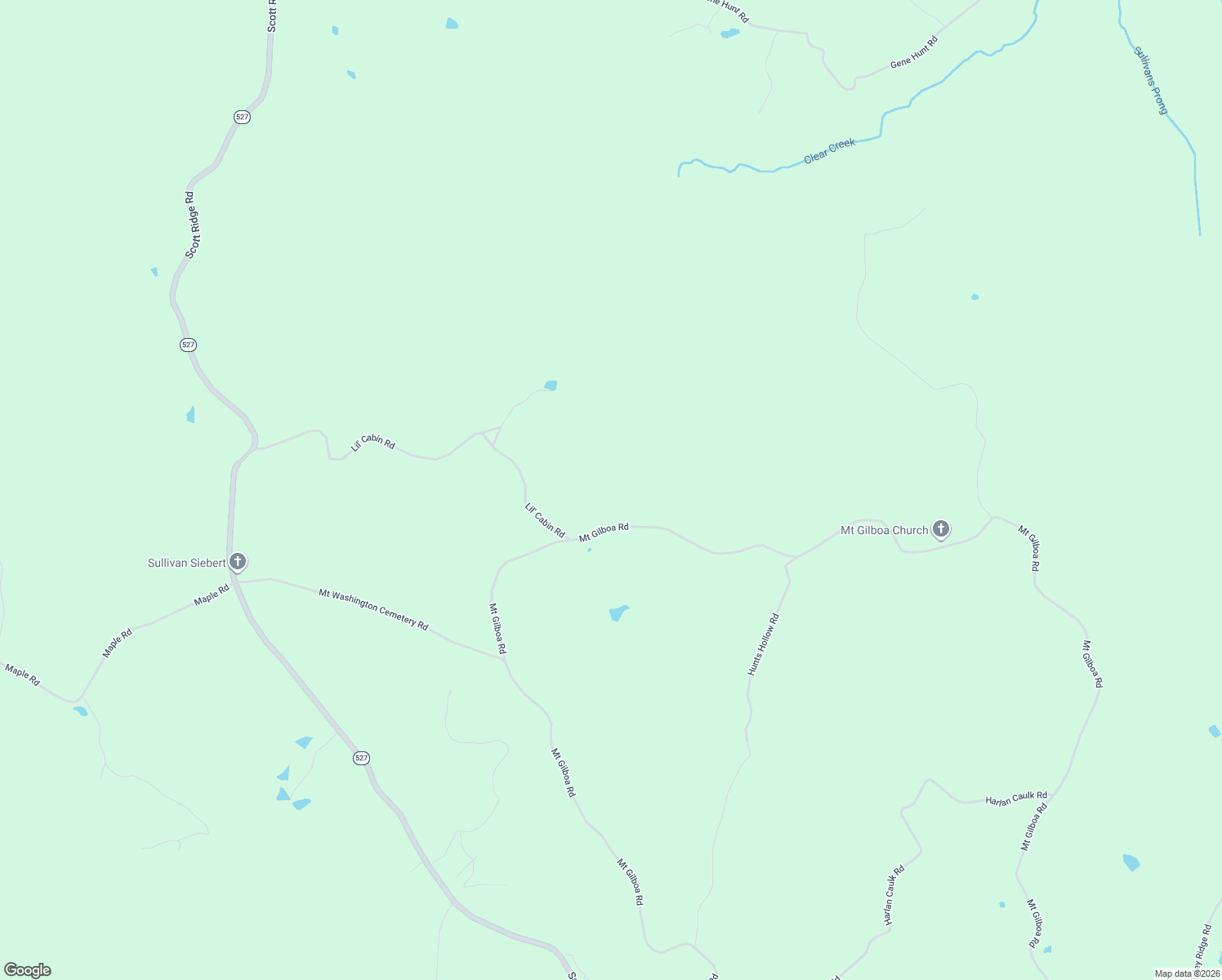 map of restaurants, bars, coffee shops, grocery stores, and more near 2143 Mount Gilboa Road in Campbellsville