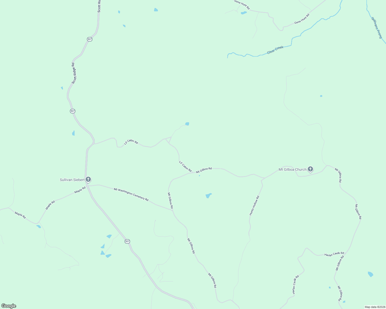 map of restaurants, bars, coffee shops, grocery stores, and more near 2143 Mount Gilboa Road in Campbellsville