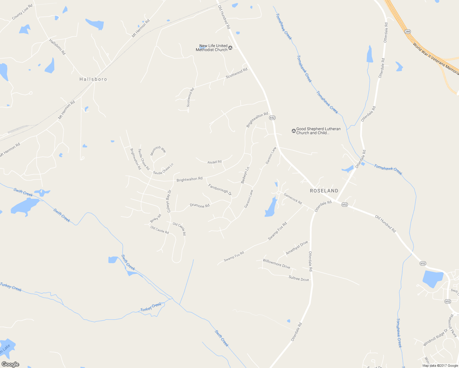 map of restaurants, bars, coffee shops, grocery stores, and more near 15925 Swindon Court in Midlothian