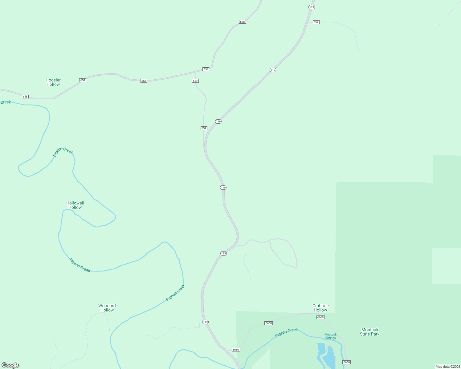 map of restaurants, bars, coffee shops, grocery stores, and more near 6448 Missouri 119 in Salem