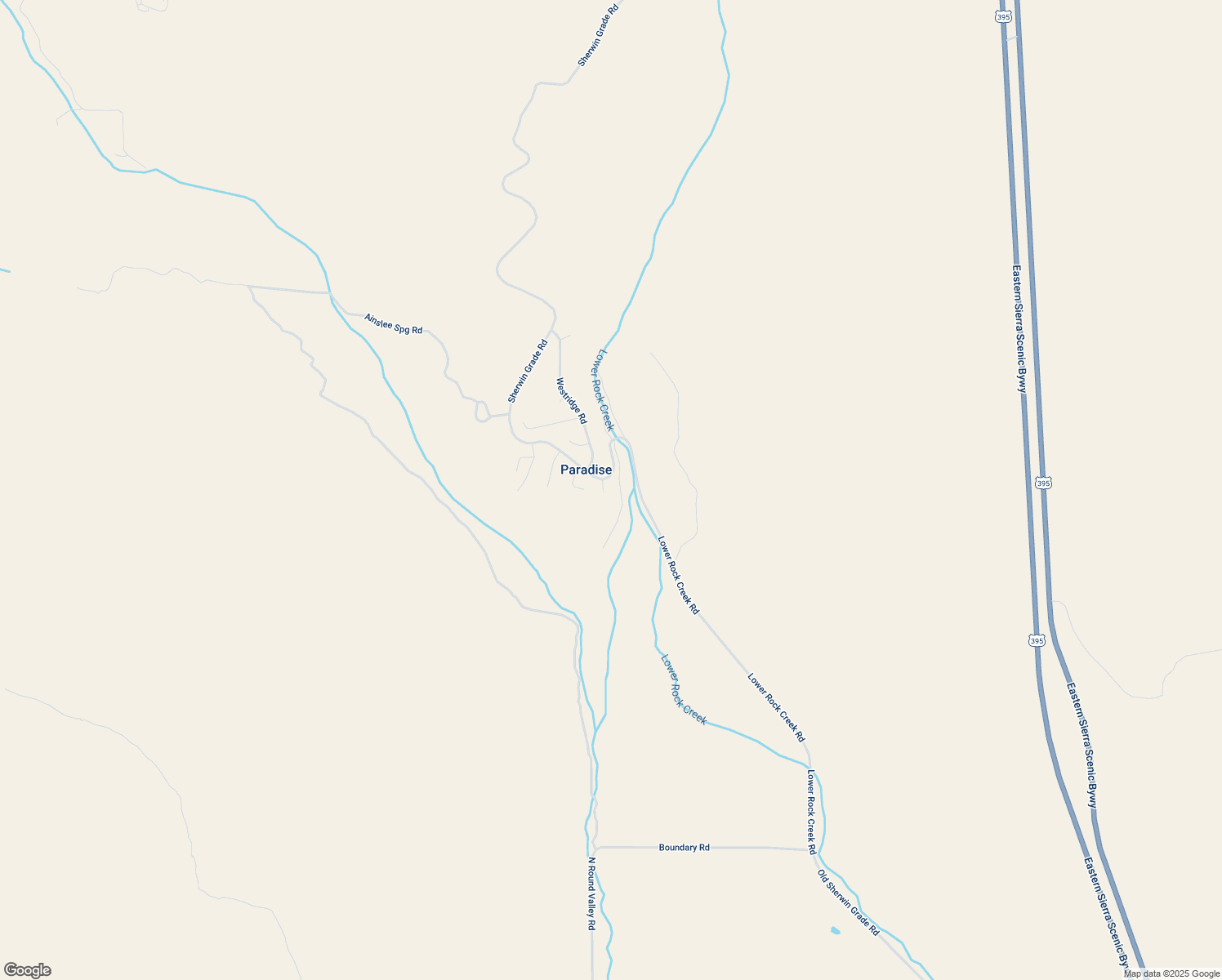 map of restaurants, bars, coffee shops, grocery stores, and more near 40 Sierra Vista Circle in Bishop