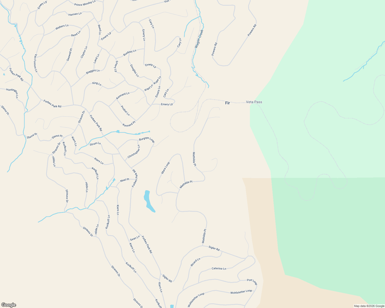 map of restaurants, bars, coffee shops, grocery stores, and more near Mathilda Place in Fort Garland
