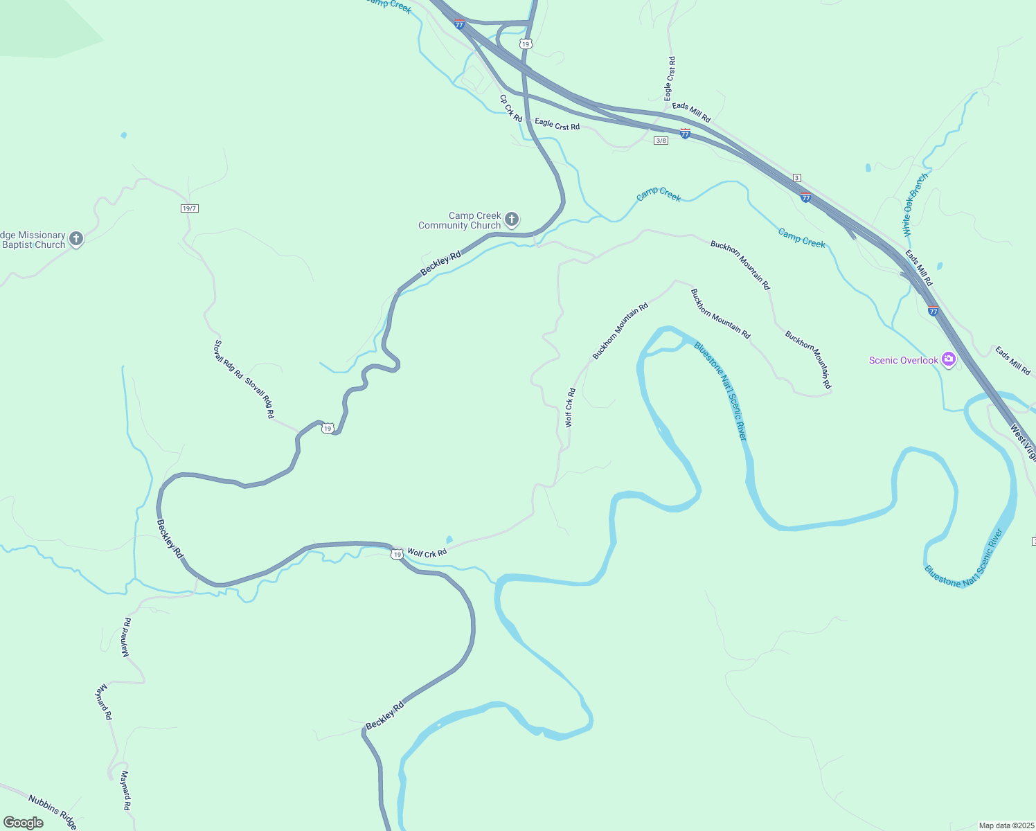 map of restaurants, bars, coffee shops, grocery stores, and more near in Spanishburg