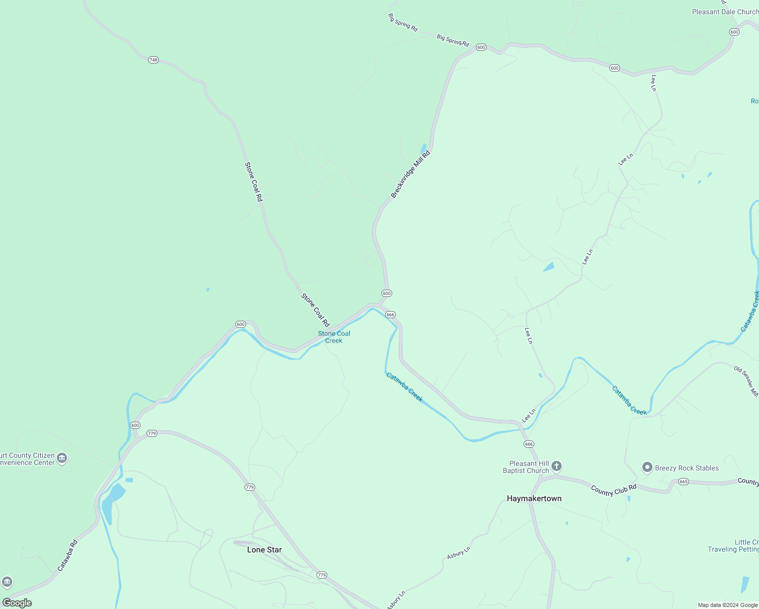 map of restaurants, bars, coffee shops, grocery stores, and more near 7850 Breckinridge Mill Road in Fincastle
