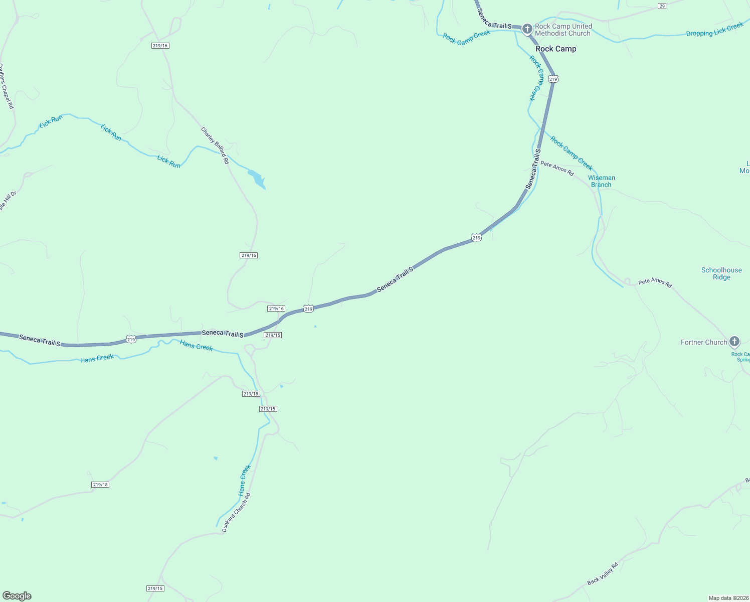 map of restaurants, bars, coffee shops, grocery stores, and more near 13492 Seneca Trail South in Lindside