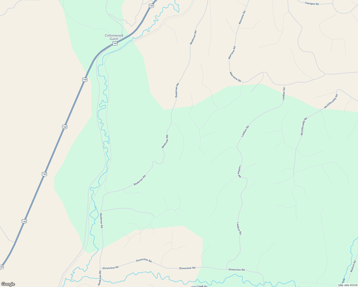 map of restaurants, bars, coffee shops, grocery stores, and more near 4390 Melcarth Road in Fort Garland