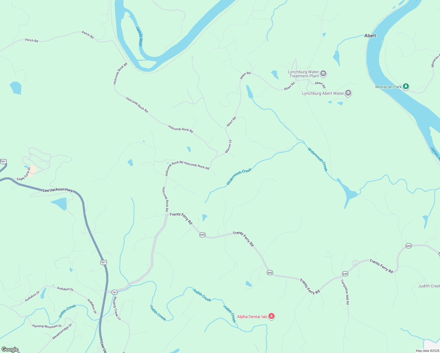 map of restaurants, bars, coffee shops, grocery stores, and more near 2637 Holcomb Rock Road in Lynchburg