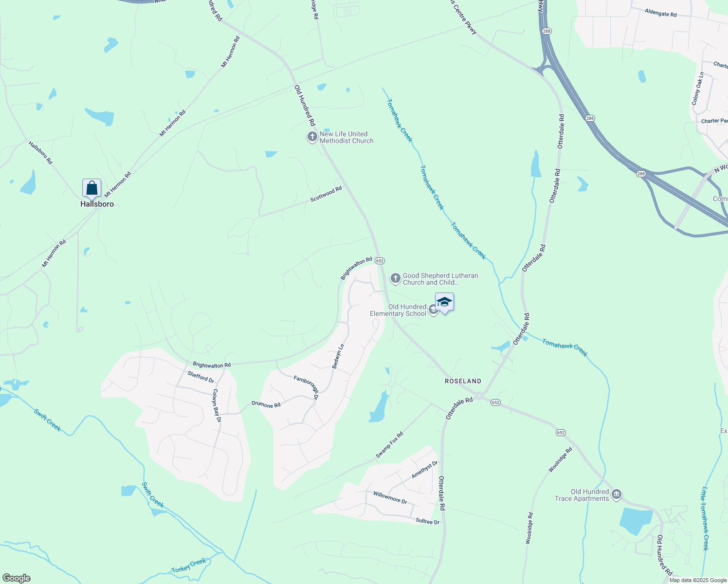 map of restaurants, bars, coffee shops, grocery stores, and more near 15706 Beedon Drive in Midlothian