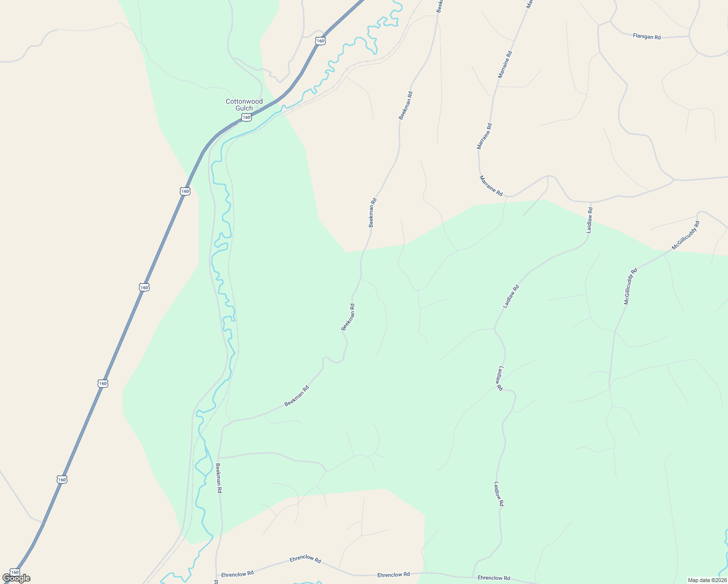 map of restaurants, bars, coffee shops, grocery stores, and more near 4390 Melcarth Road in Fort Garland