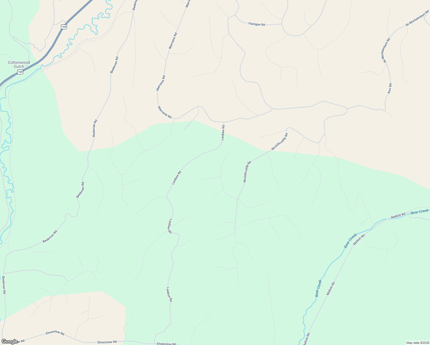 map of restaurants, bars, coffee shops, grocery stores, and more near 4535 Sarnoff Road in Fort Garland