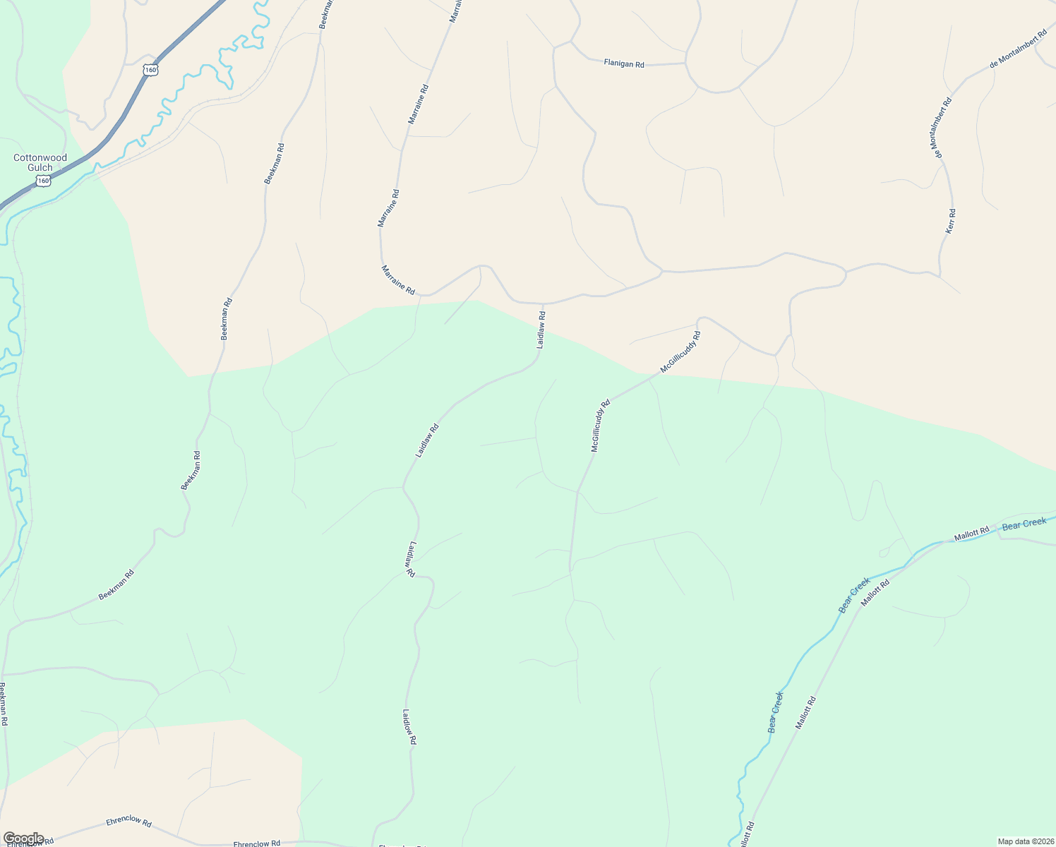 map of restaurants, bars, coffee shops, grocery stores, and more near 4535 Sarnoff Road in Fort Garland