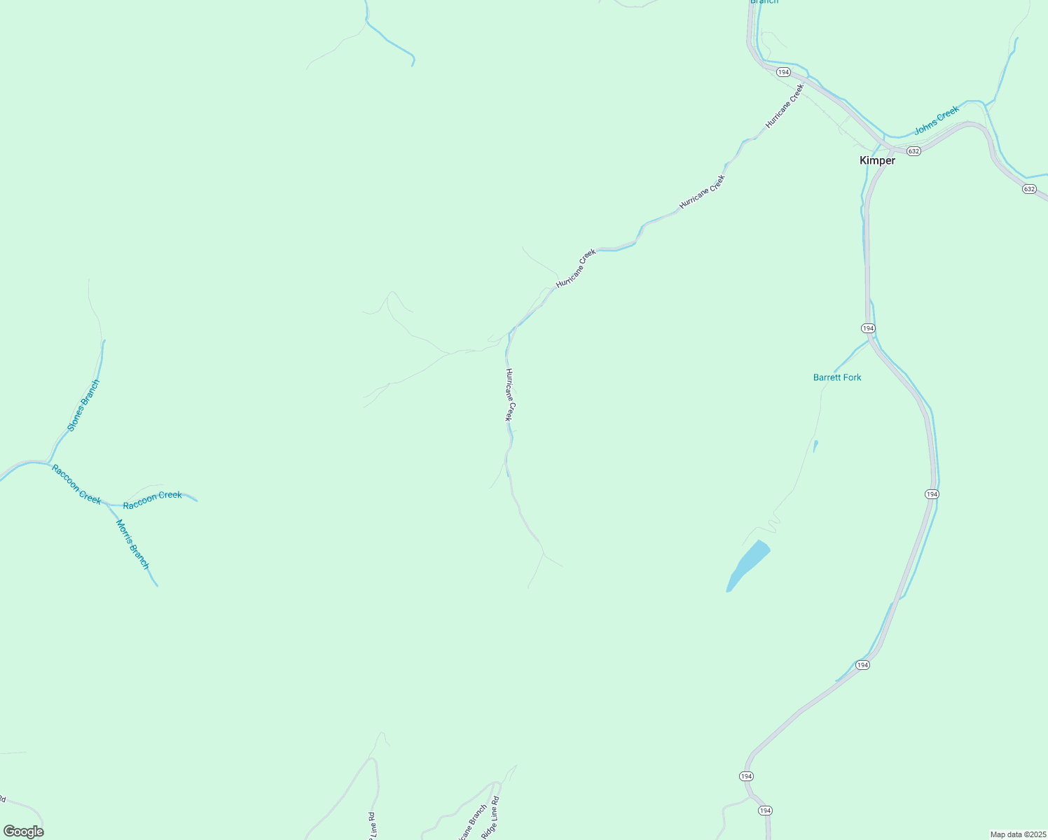 map of restaurants, bars, coffee shops, grocery stores, and more near 1565-1829 Hurricane Creek in Kimper