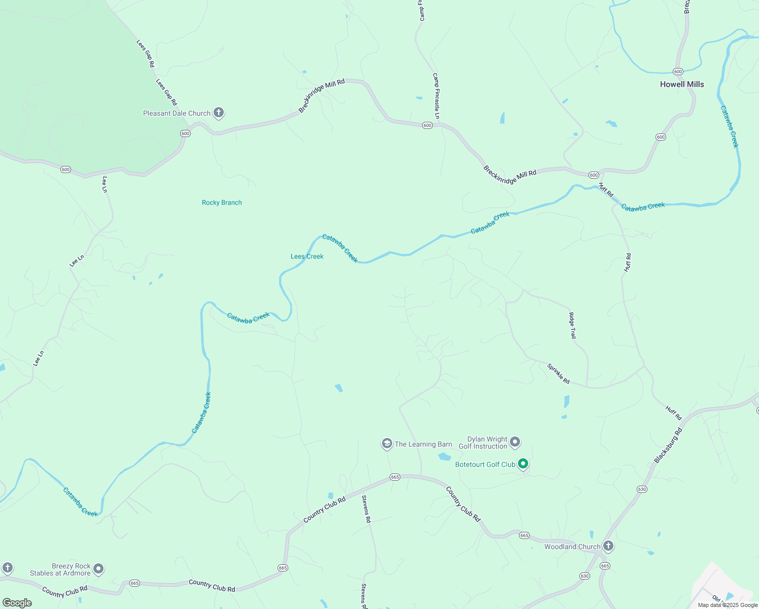 map of restaurants, bars, coffee shops, grocery stores, and more near 963 Brunswick Forge Road in Troutville