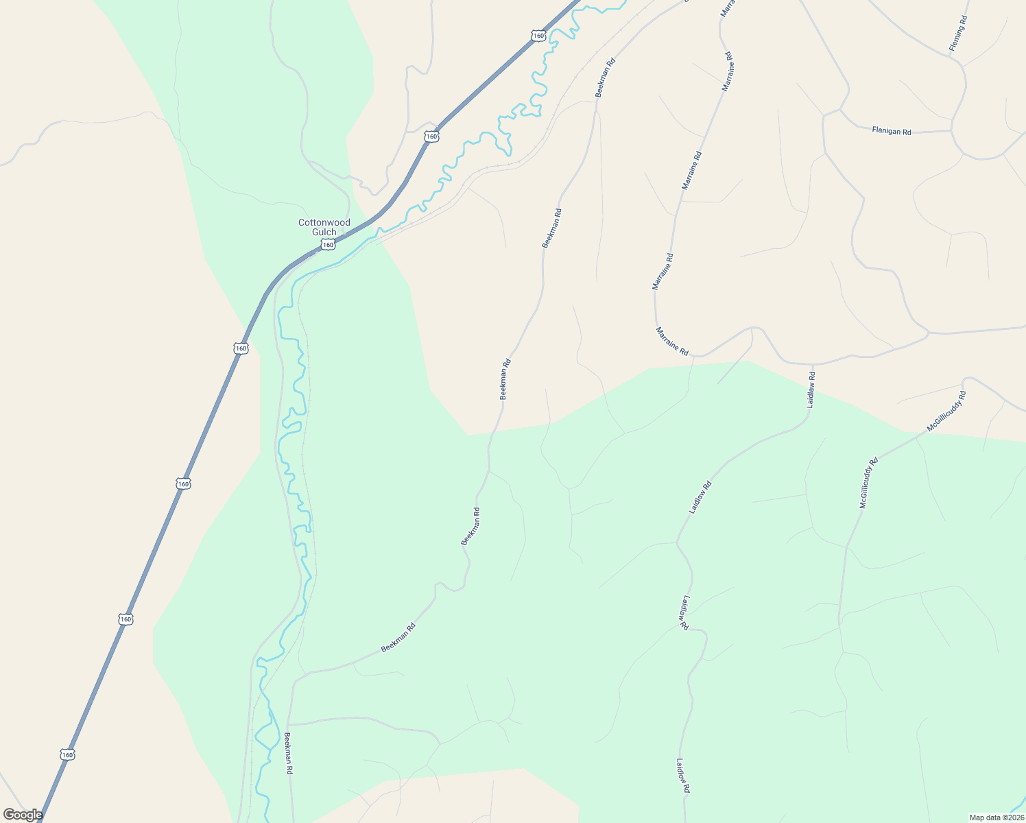 map of restaurants, bars, coffee shops, grocery stores, and more near 4552 Beekman Road in Fort Garland