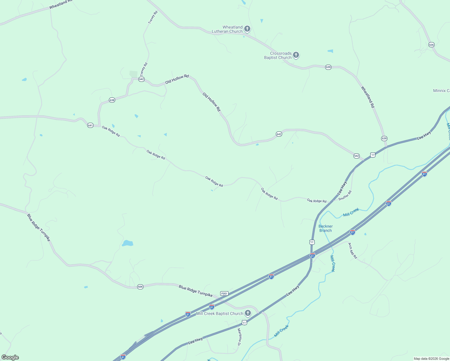 map of restaurants, bars, coffee shops, grocery stores, and more near 878-962 Oak Ridge Road in Buchanan