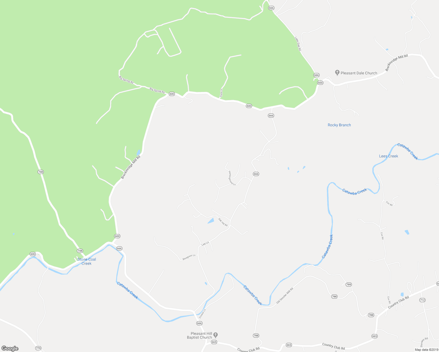 map of restaurants, bars, coffee shops, grocery stores, and more near 207 Huntingwood Lane in Fincastle