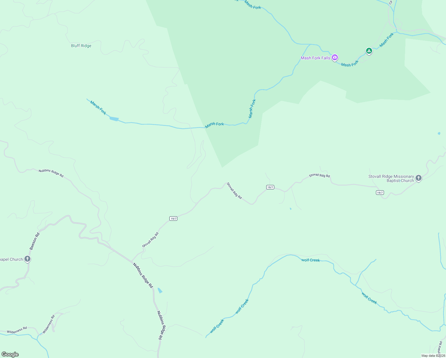 map of restaurants, bars, coffee shops, grocery stores, and more near 3906 County Highway 19/7 in Camp Creek