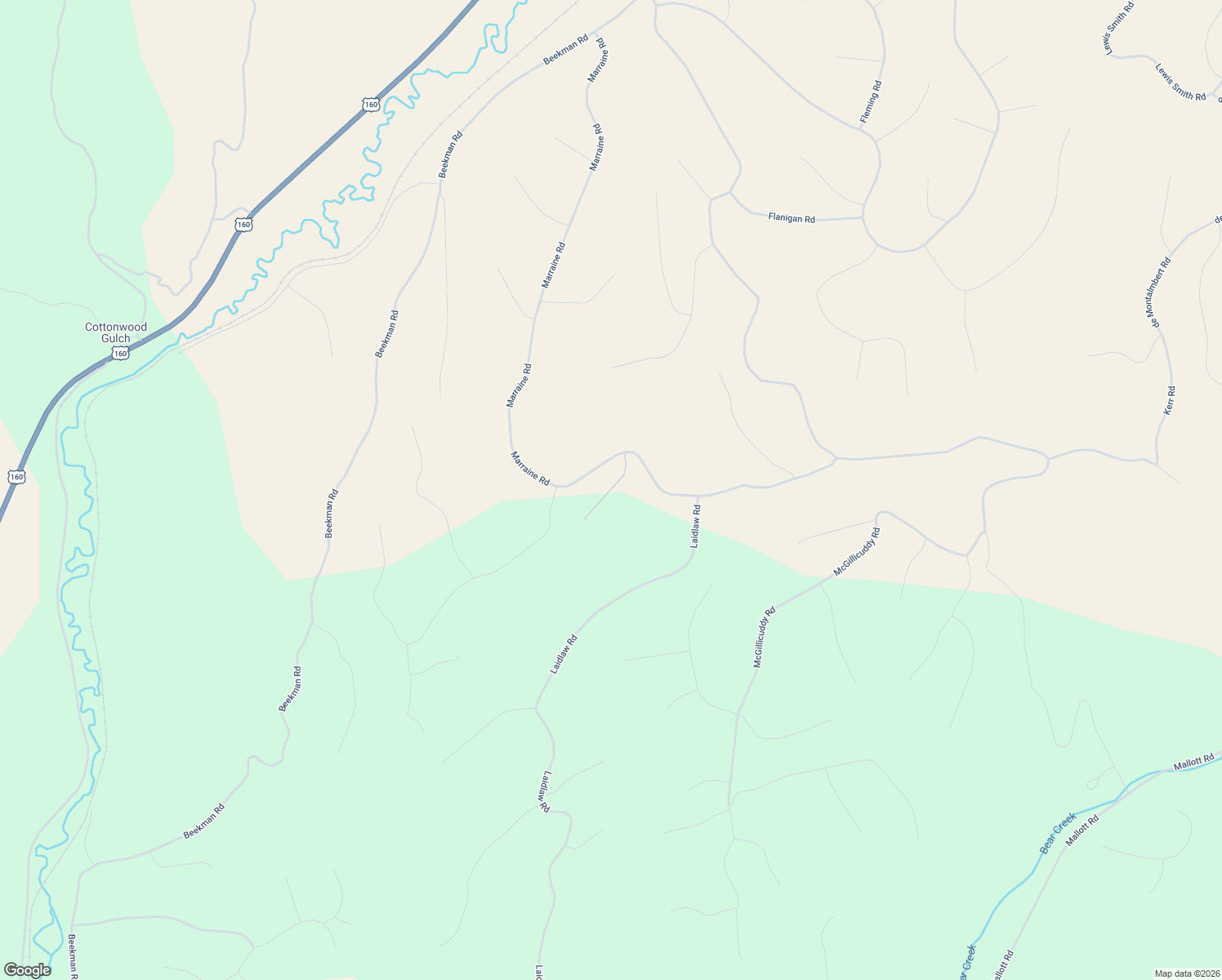 map of restaurants, bars, coffee shops, grocery stores, and more near Franklin Road in Costilla County