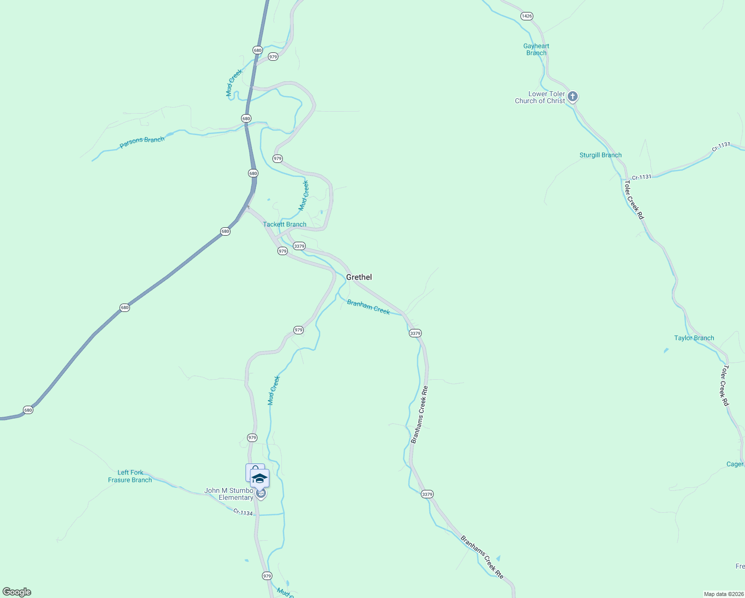 map of restaurants, bars, coffee shops, grocery stores, and more near State Highway 3379 in Harold