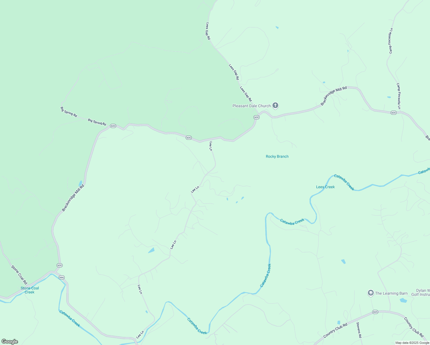 map of restaurants, bars, coffee shops, grocery stores, and more near 1746-1856 Lee Lane in Fincastle