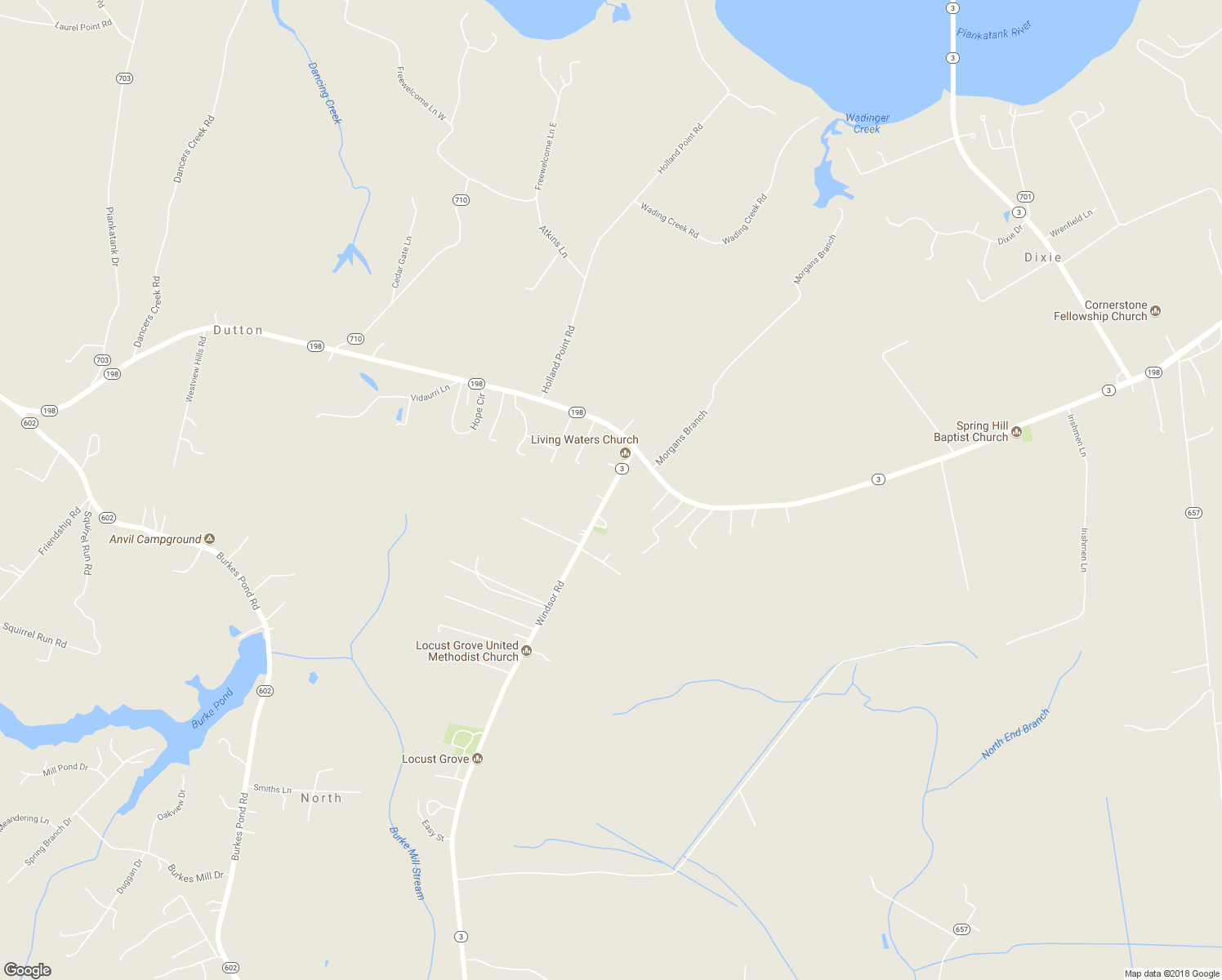 map of restaurants, bars, coffee shops, grocery stores, and more near 1853 Windsor Road in Dutton