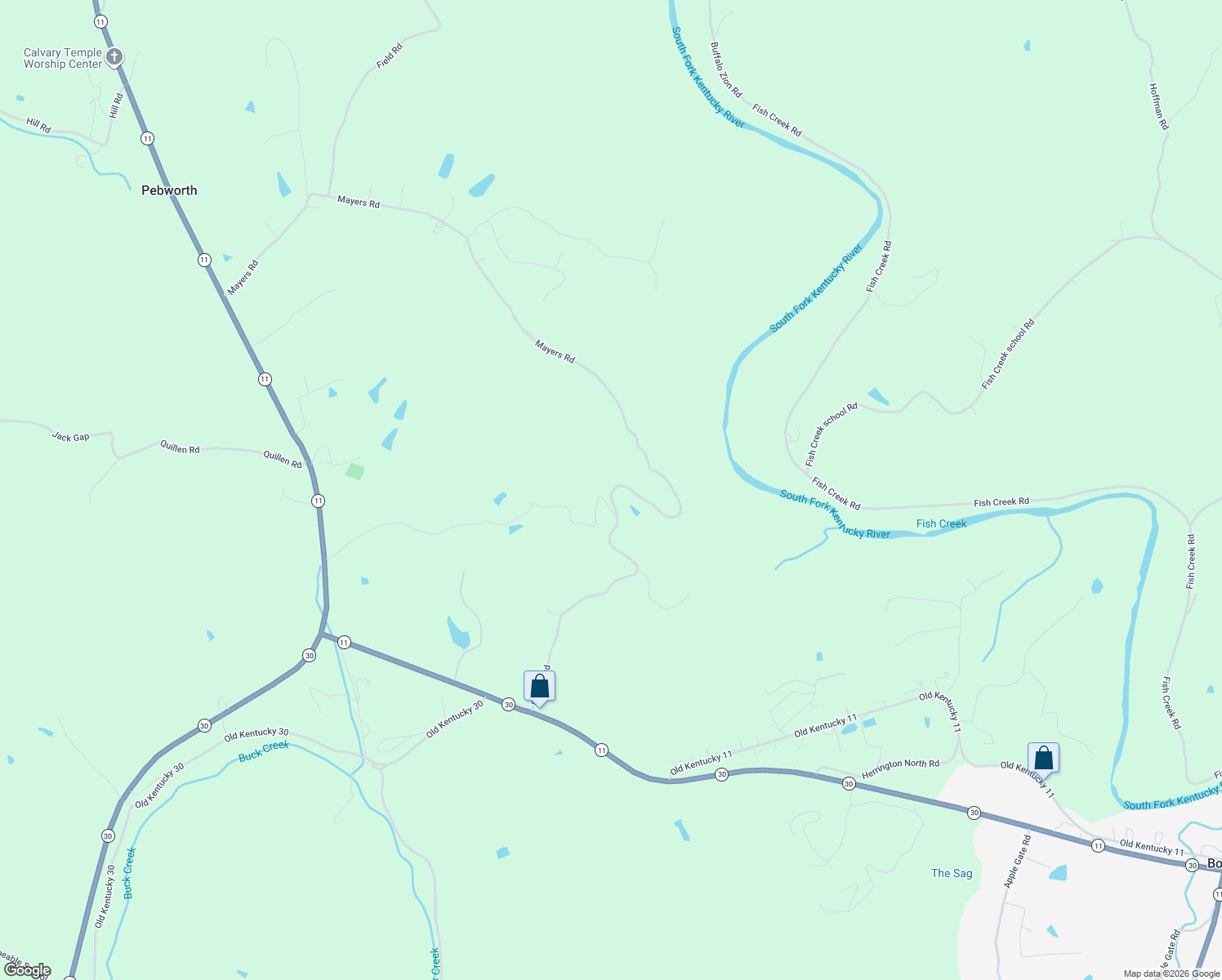 map of restaurants, bars, coffee shops, grocery stores, and more near in Booneville