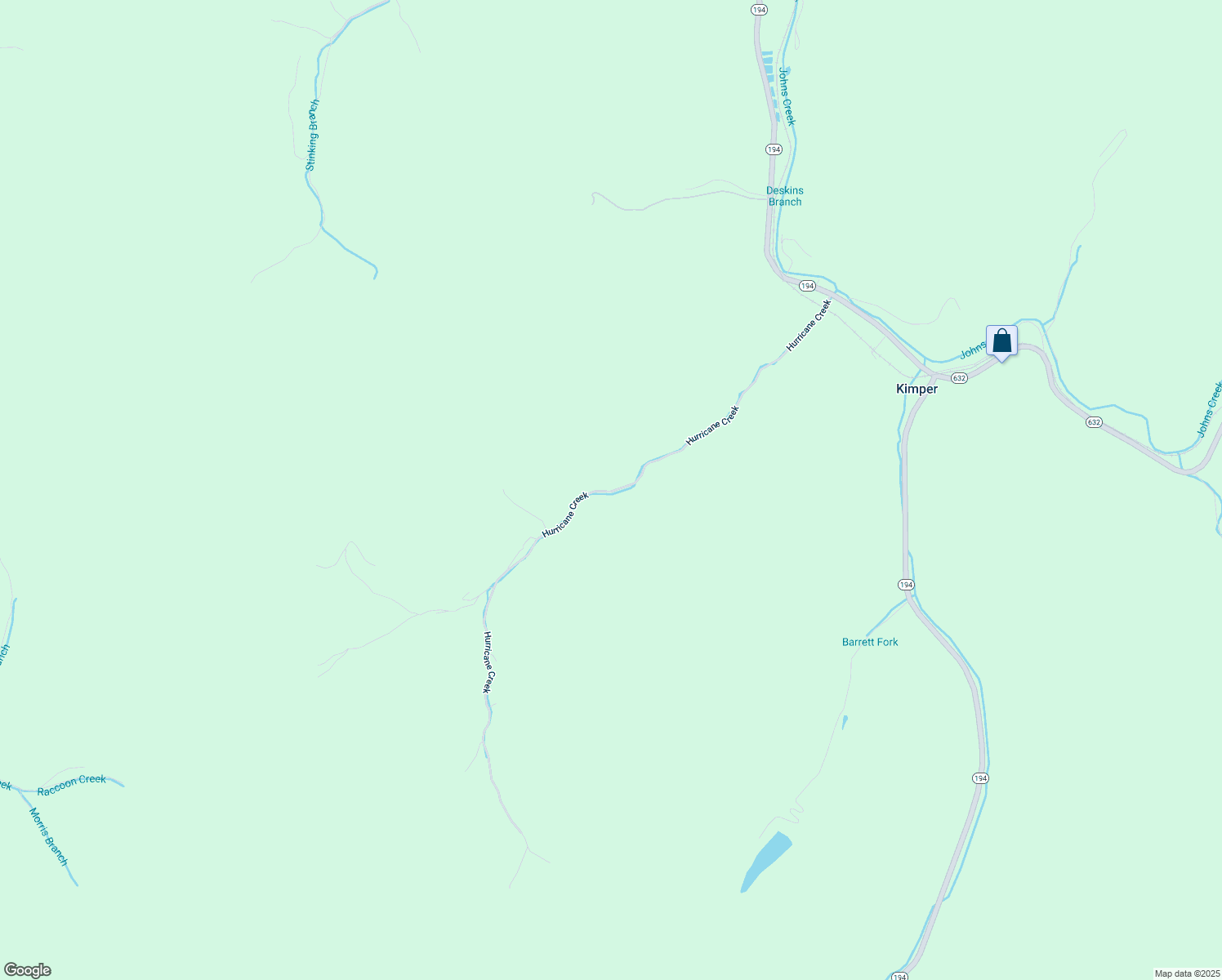map of restaurants, bars, coffee shops, grocery stores, and more near 763-985 Hurricane Creek in Kimper