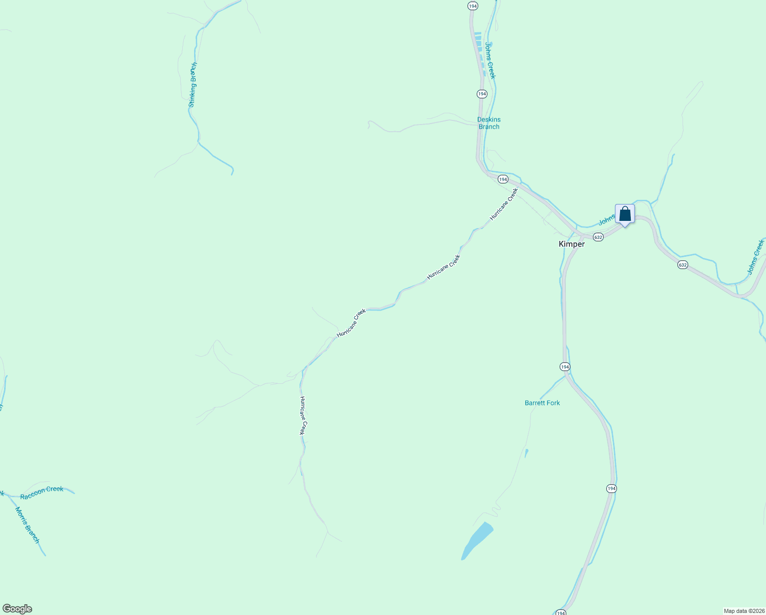 map of restaurants, bars, coffee shops, grocery stores, and more near 763-985 Hurricane Creek in Kimper
