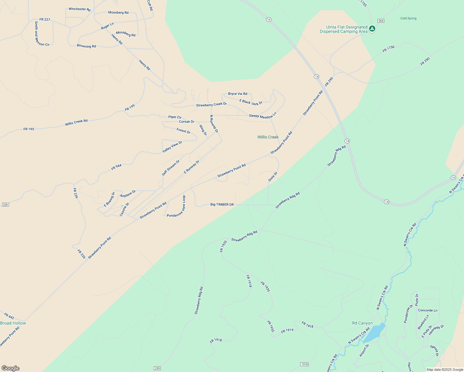 map of restaurants, bars, coffee shops, grocery stores, and more near 2015 East Big Timber Drive in Duck Creek Village