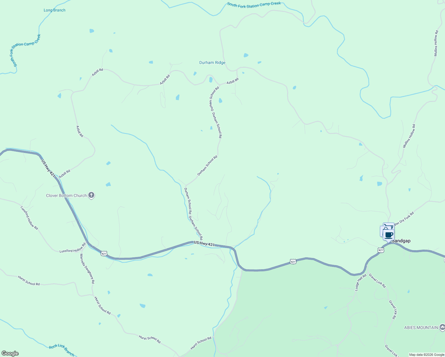 map of restaurants, bars, coffee shops, grocery stores, and more near 325 Dean Road in McKee