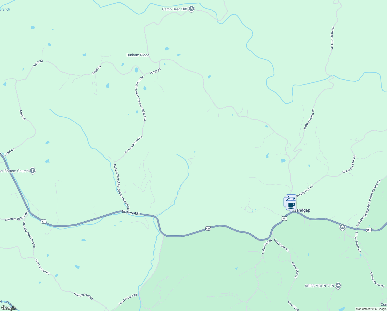 map of restaurants, bars, coffee shops, grocery stores, and more near 741 Williams Hollow Road in McKee
