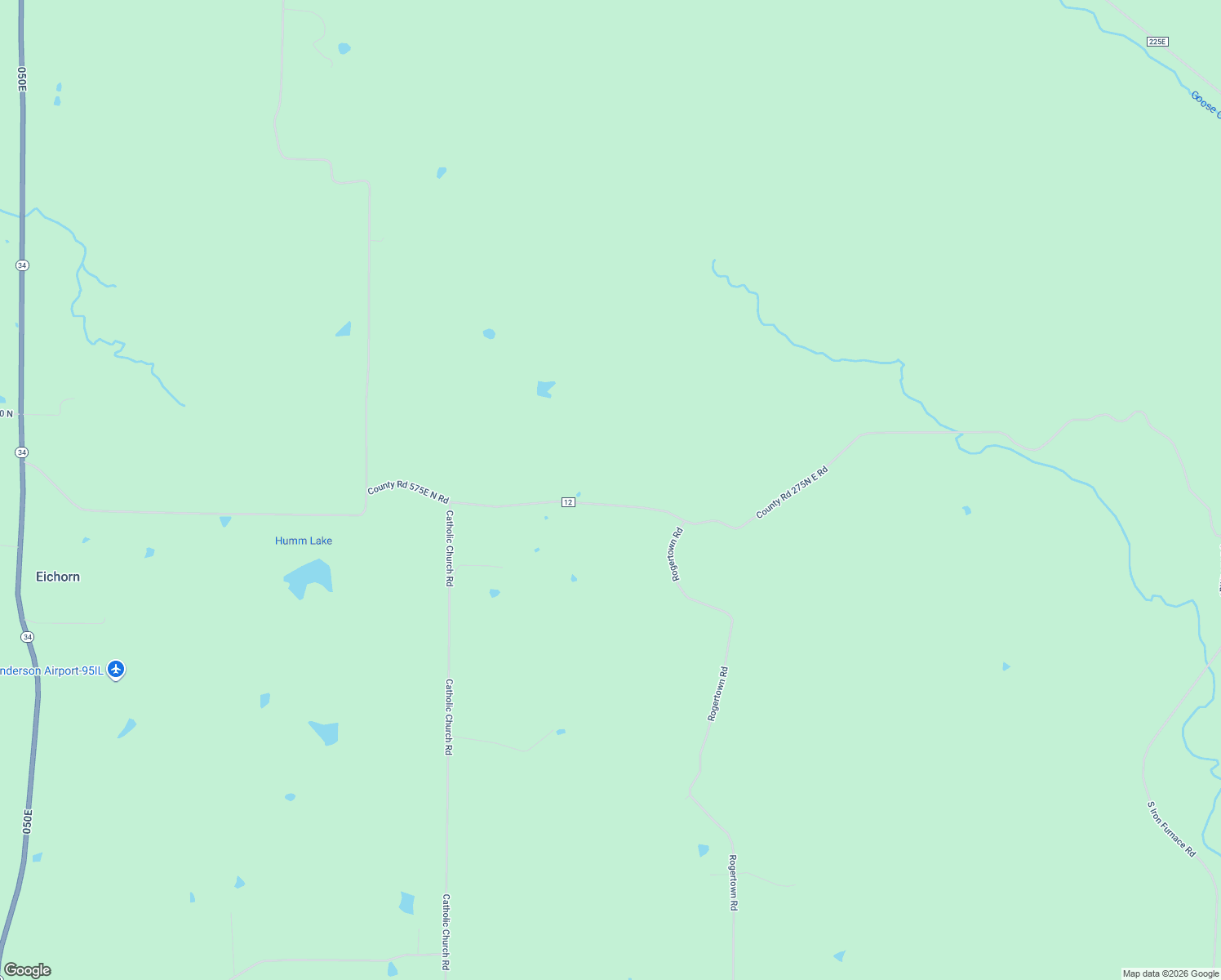 map of restaurants, bars, coffee shops, grocery stores, and more near County Road 12 in Elizabethtown