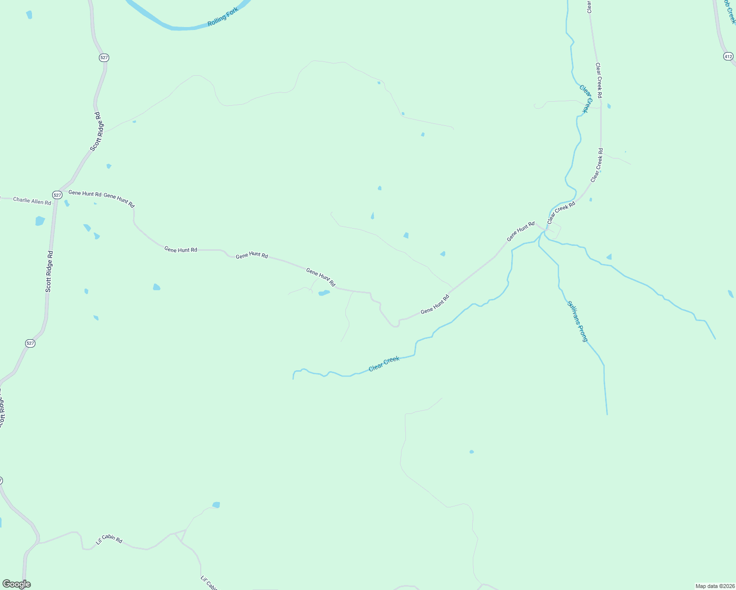 map of restaurants, bars, coffee shops, grocery stores, and more near 2299 Gene Hunt Road in Raywick