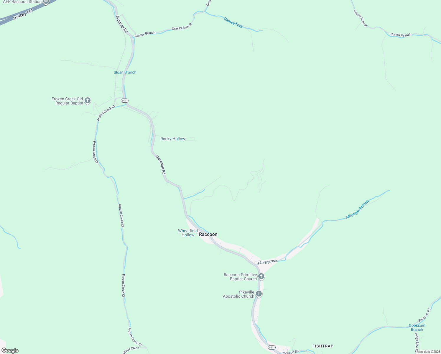 map of restaurants, bars, coffee shops, grocery stores, and more near 398 McCoy Hollow in Raccoon