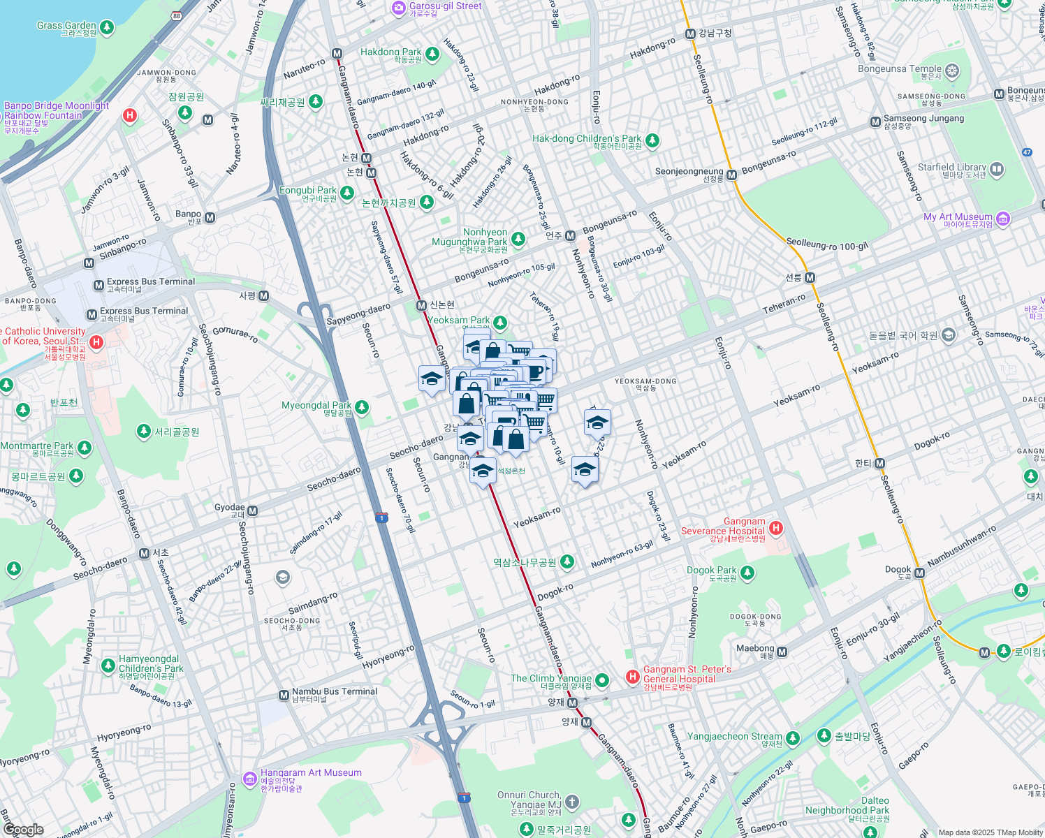 map of restaurants, bars, coffee shops, grocery stores, and more near in 