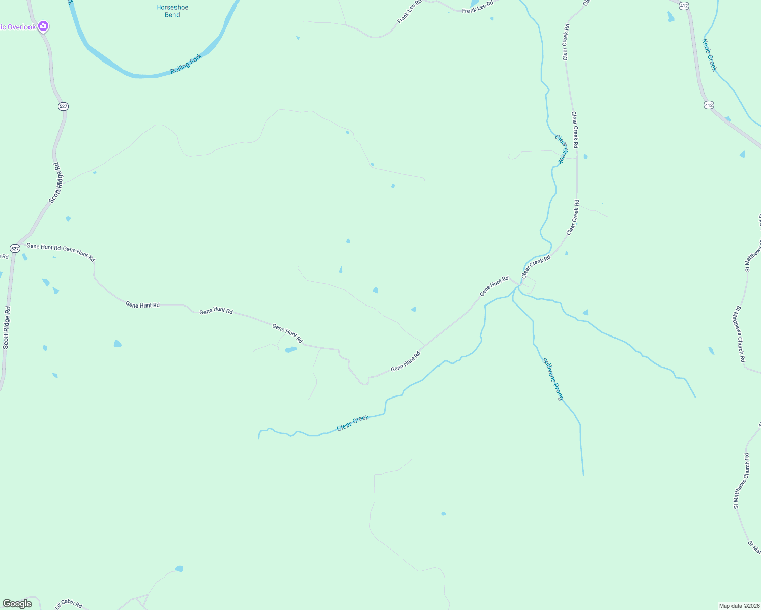 map of restaurants, bars, coffee shops, grocery stores, and more near 2299 Gene Hunt Road in Raywick