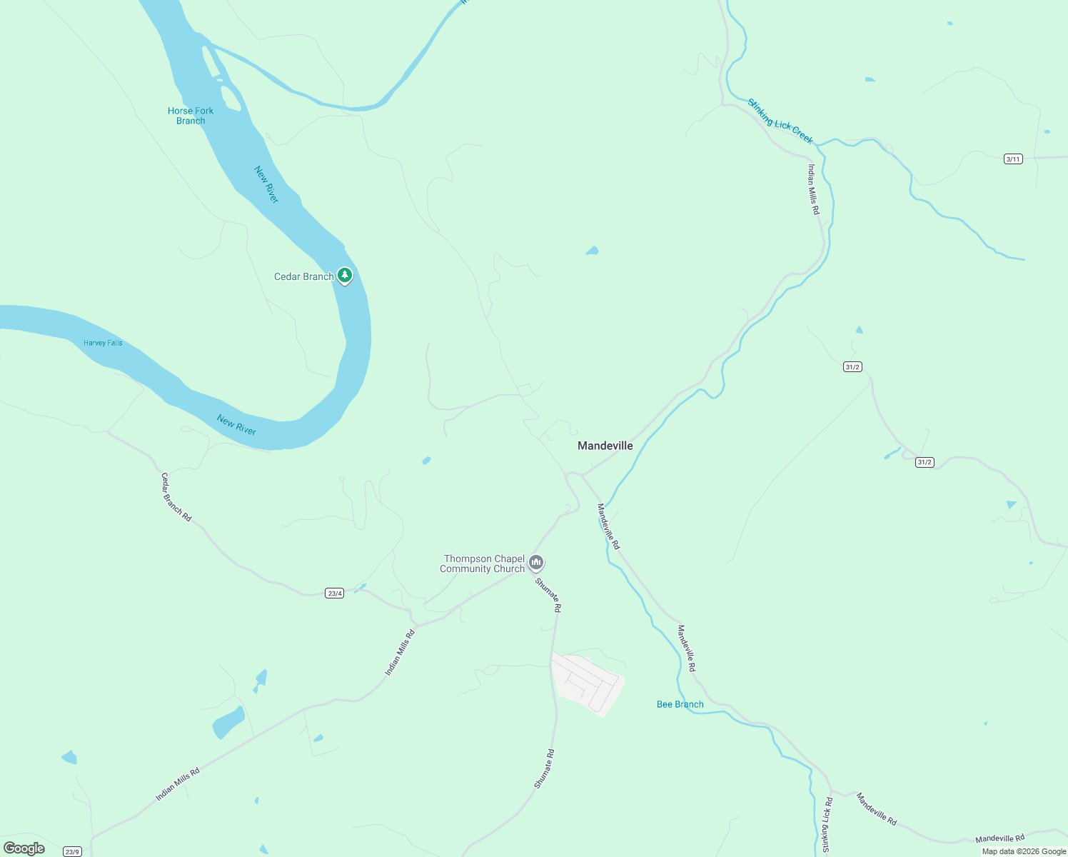 map of restaurants, bars, coffee shops, grocery stores, and more near Mouth of Indian Creek Road in Summers County