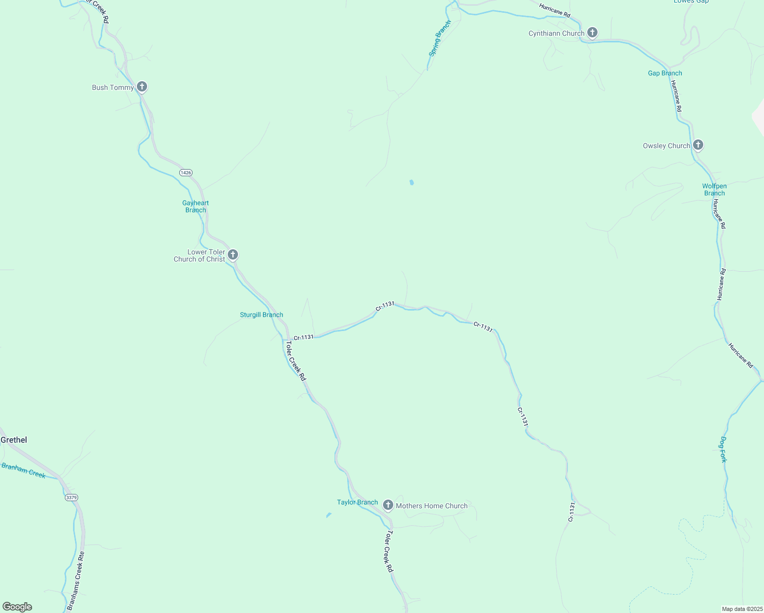 map of restaurants, bars, coffee shops, grocery stores, and more near Cr-1131 in Harold