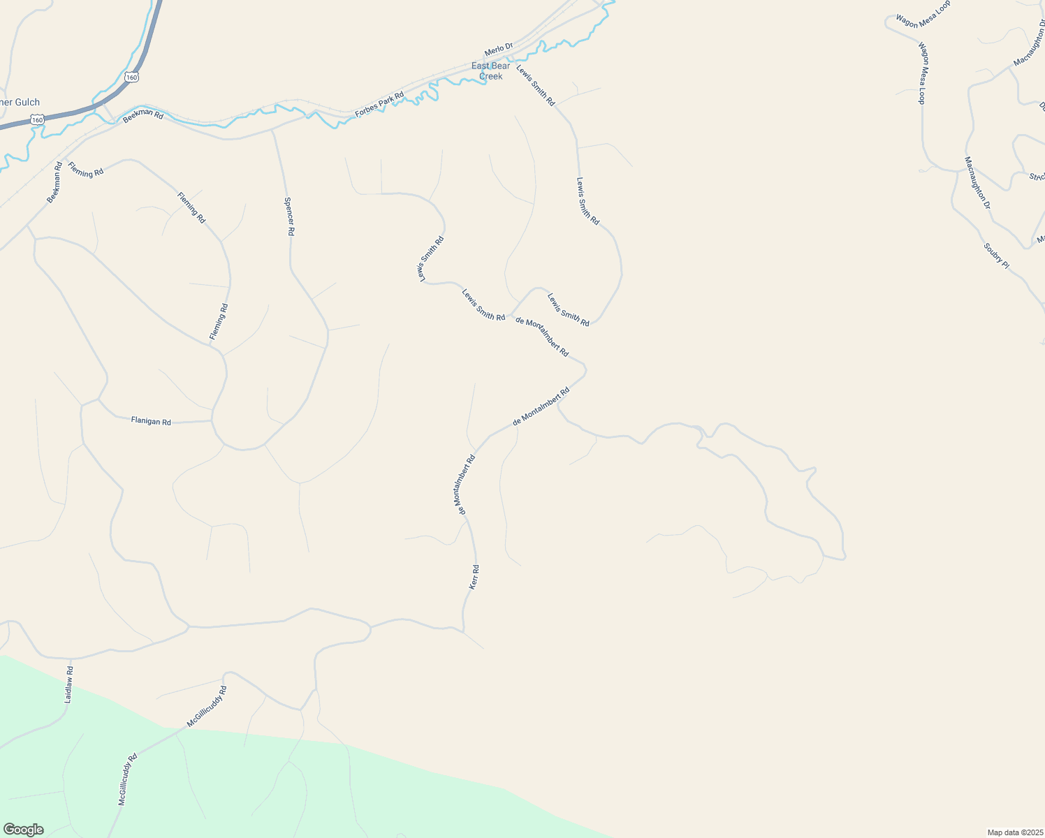 map of restaurants, bars, coffee shops, grocery stores, and more near de Montalmbert Road in Costilla County