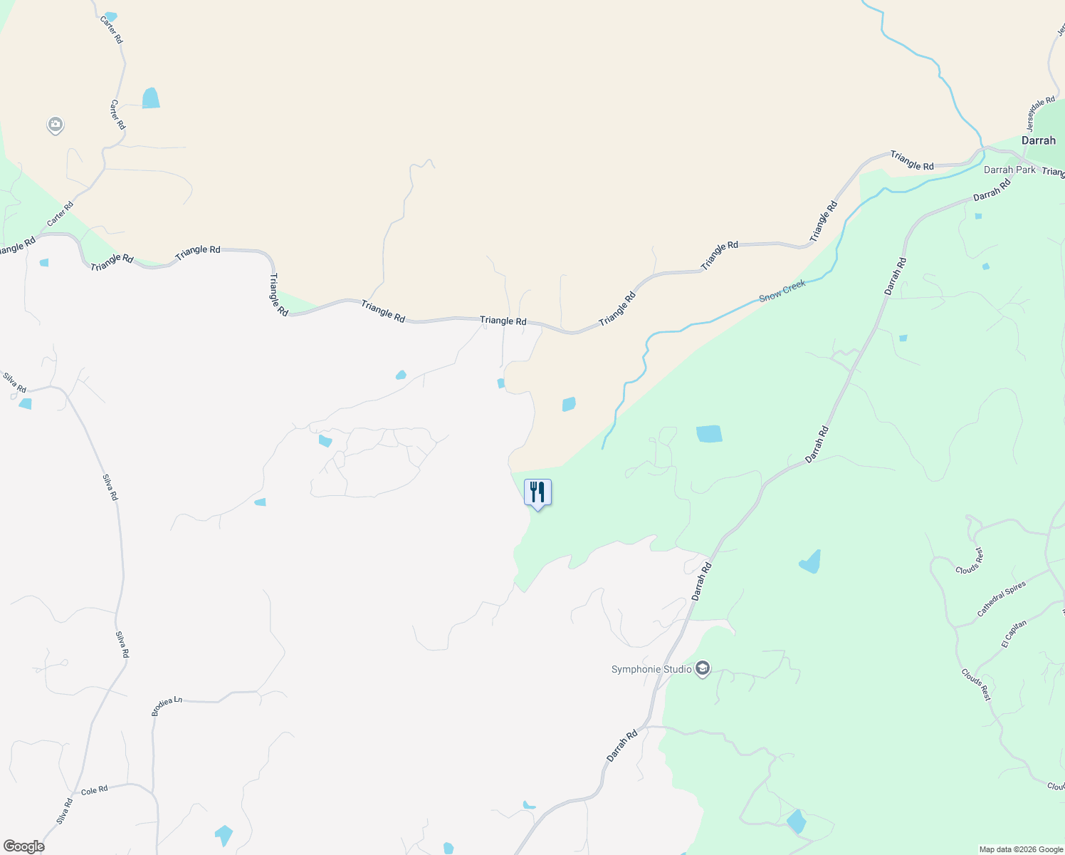 map of restaurants, bars, coffee shops, grocery stores, and more near Nickel Plate Road in Mariposa County