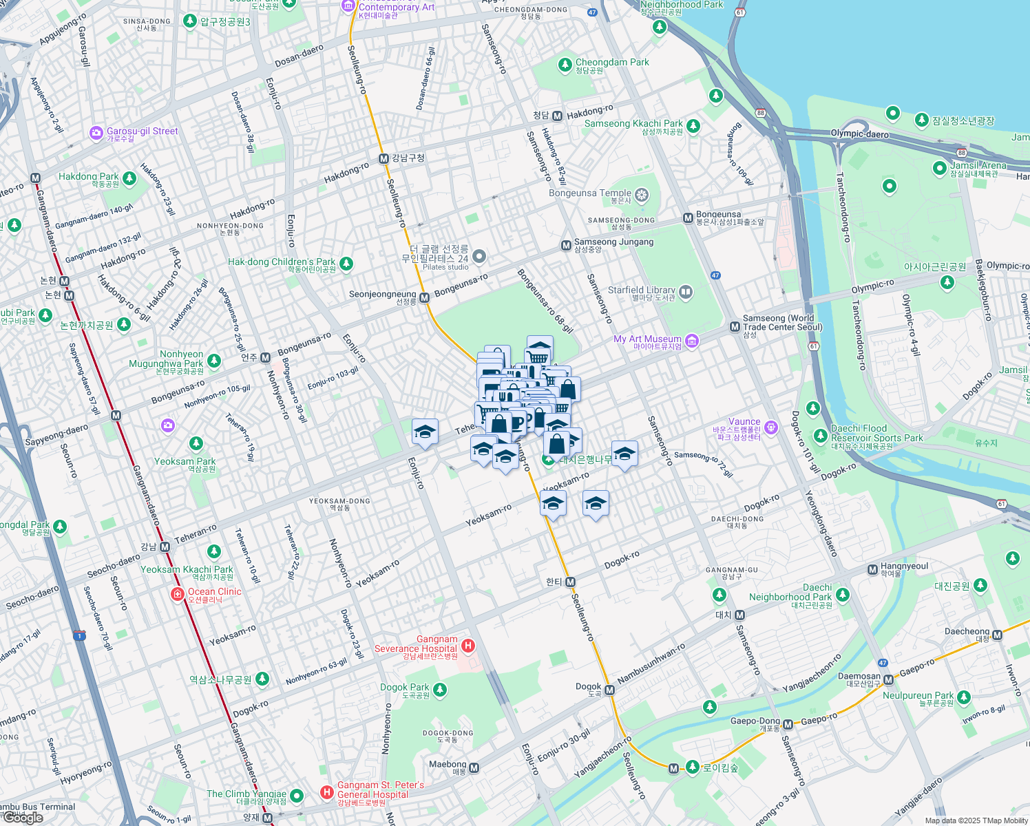 map of restaurants, bars, coffee shops, grocery stores, and more near in 