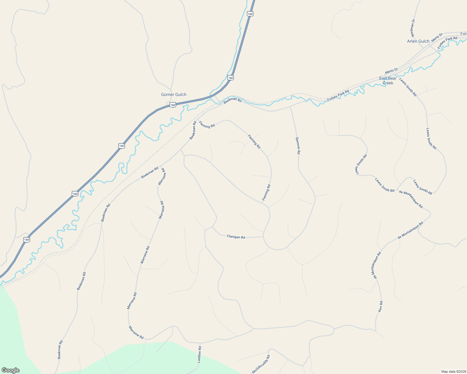 map of restaurants, bars, coffee shops, grocery stores, and more near 4767 Spring Road in Fort Garland