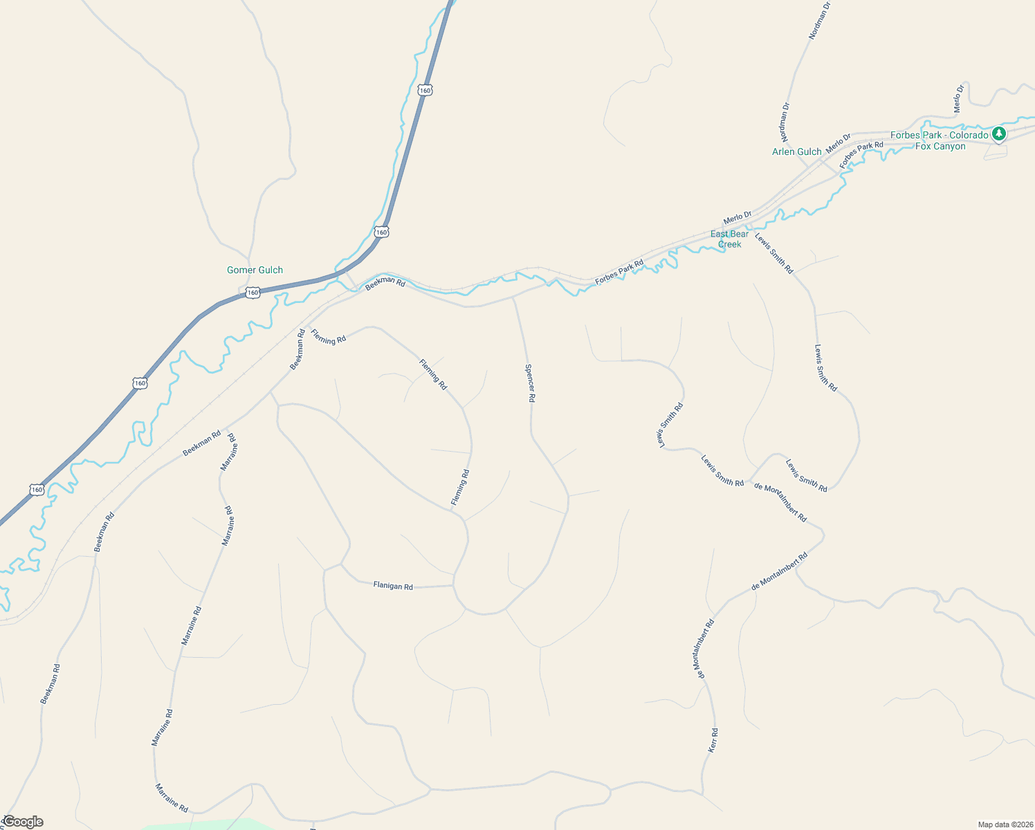 map of restaurants, bars, coffee shops, grocery stores, and more near Unnamed Road in Fort Garland