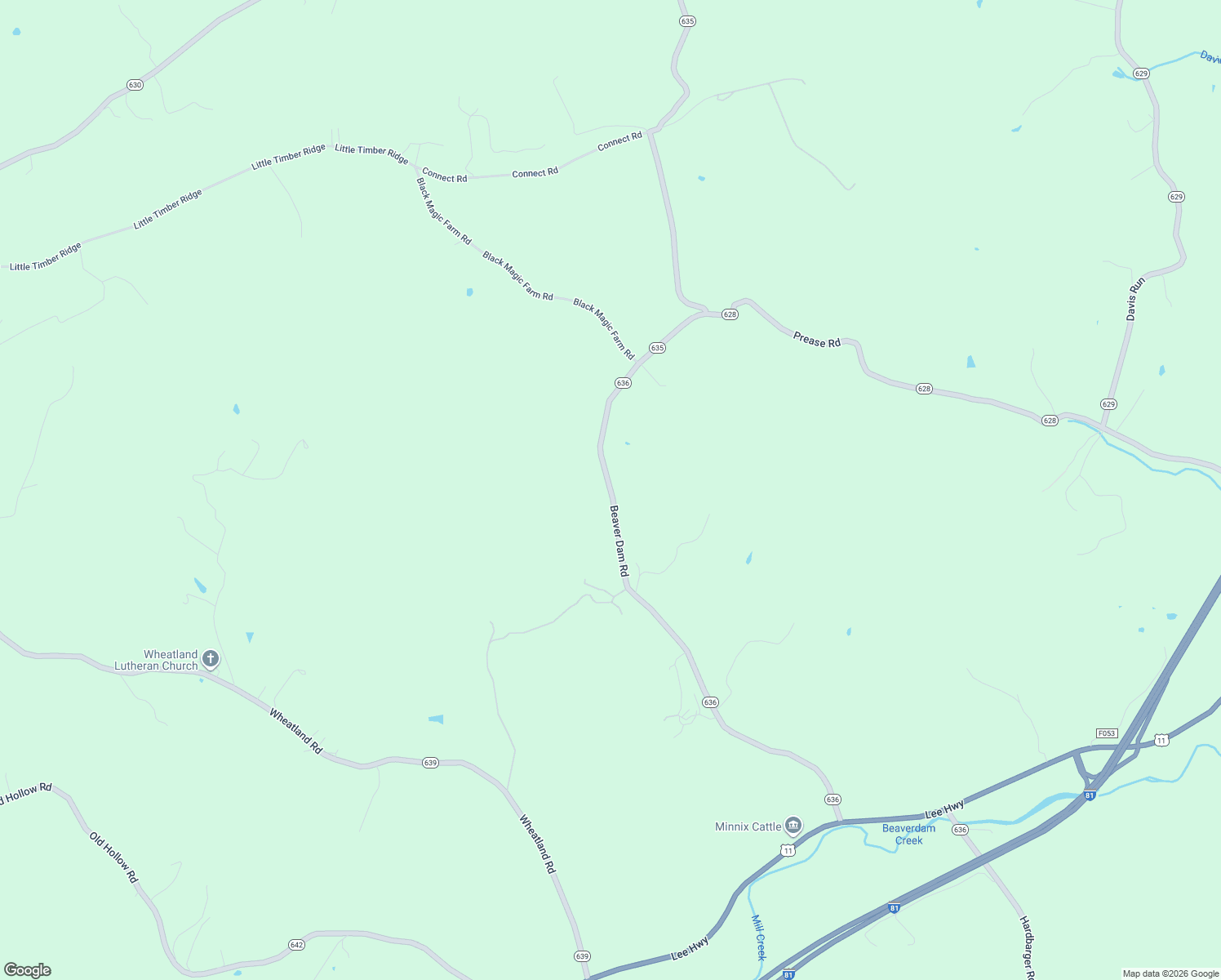 map of restaurants, bars, coffee shops, grocery stores, and more near 1233 Beaver Dam Road in Buchanan