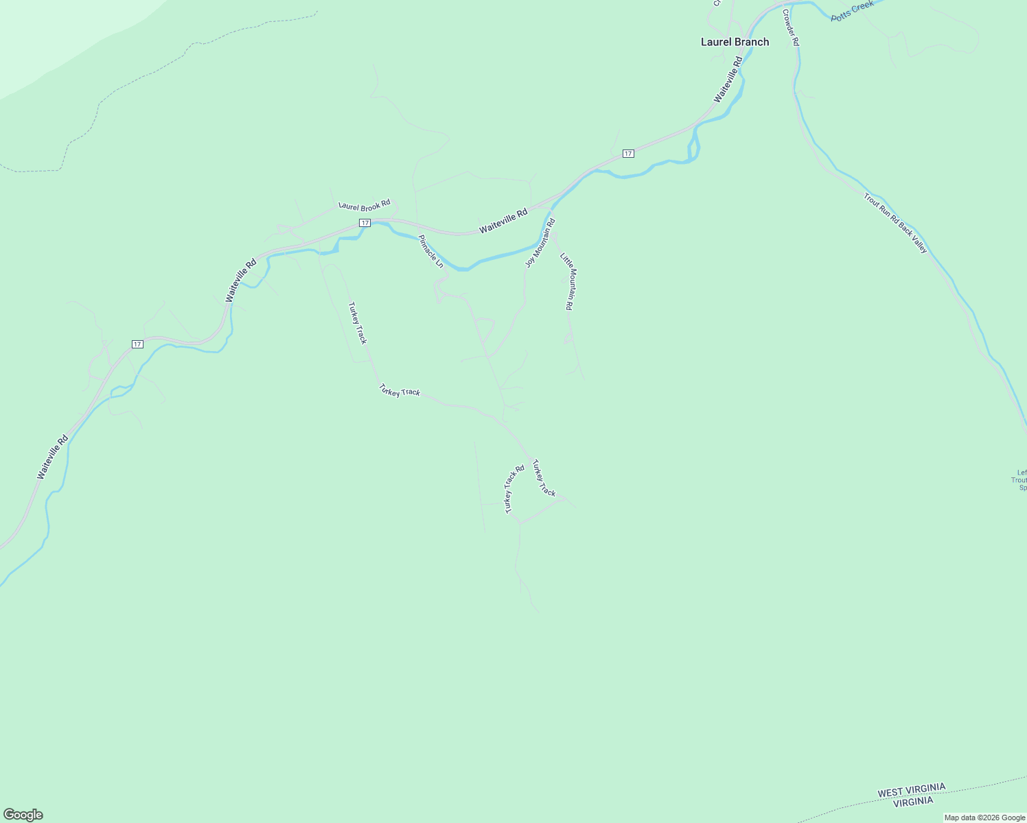 map of restaurants, bars, coffee shops, grocery stores, and more near 834 Pinnacle Lane in Waiteville