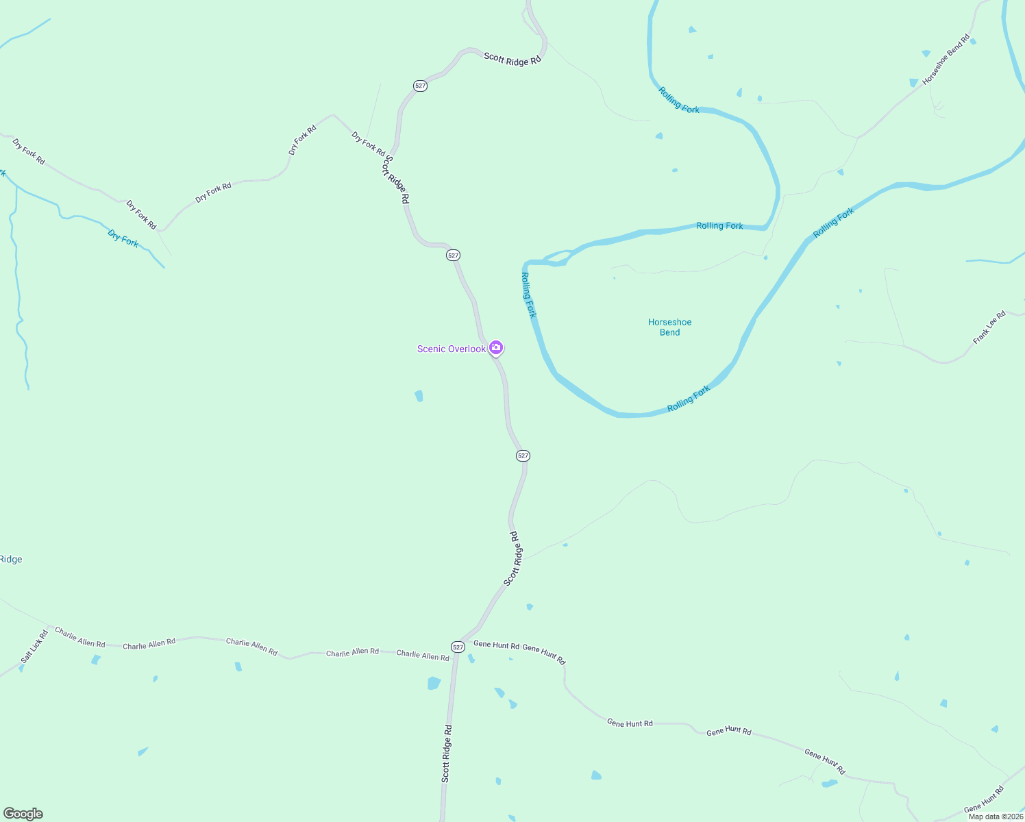 map of restaurants, bars, coffee shops, grocery stores, and more near Scott Ridge Road in Raywick