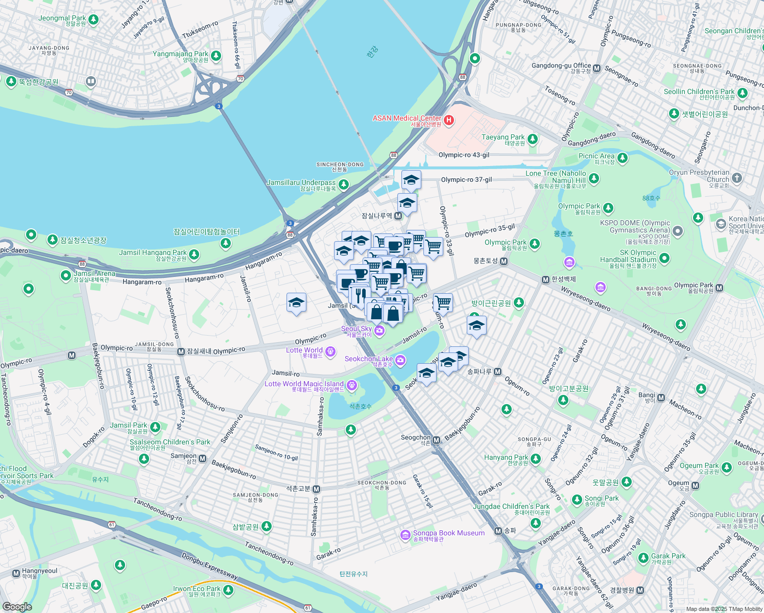 map of restaurants, bars, coffee shops, grocery stores, and more near in 