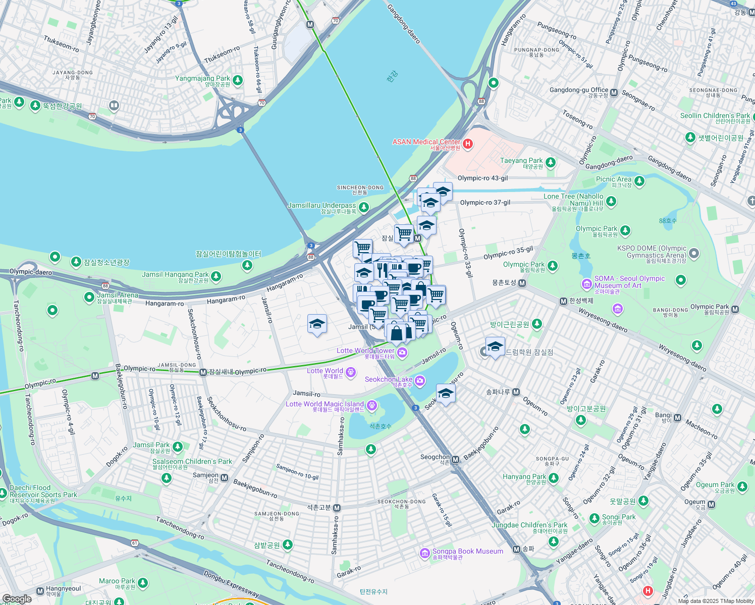 map of restaurants, bars, coffee shops, grocery stores, and more near in 