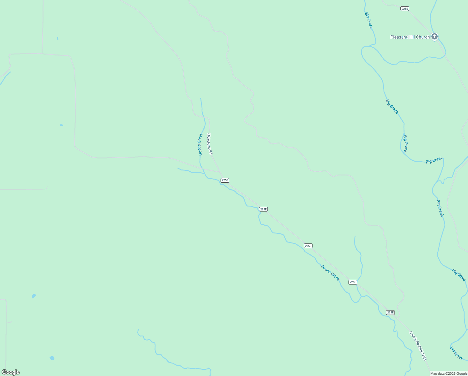 map of restaurants, bars, coffee shops, grocery stores, and more near County Road 225E in Hardin County