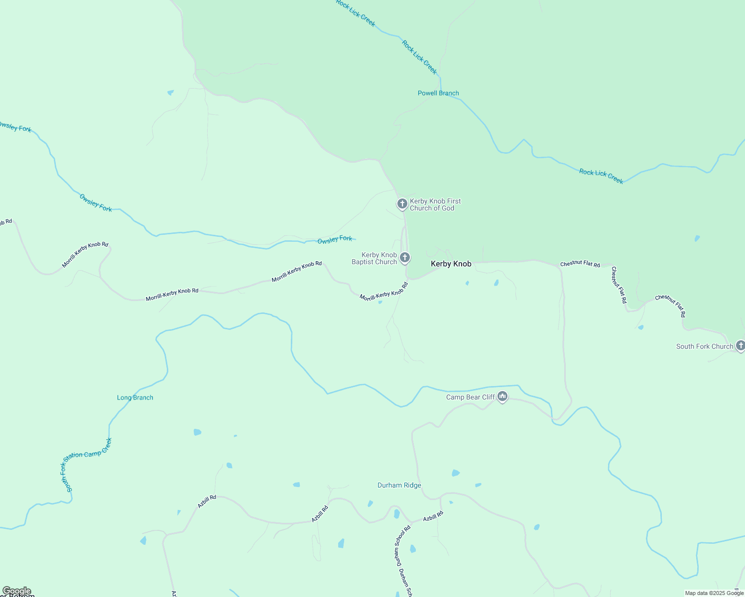 map of restaurants, bars, coffee shops, grocery stores, and more near Morrill-Kerby Knob Road in McKee